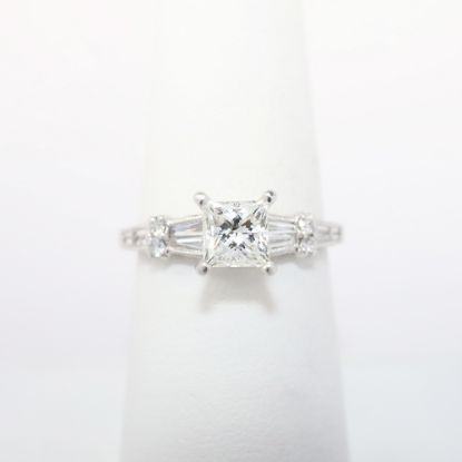 Picture of 18k White Gold & GIA Certified Square Cut Diamond Solitaire Ring