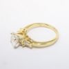 Picture of 14k Yellow Gold & Round Brilliant Diamond Bridal Ring Set with Baguette Cut Accents