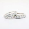 Picture of 14k White Gold Round Brilliant Cut Diamond Bridal Ring Set