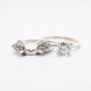 Picture of 14k White Gold & IGI Certified Round Brilliant Cut Diamond Solitaire Bridal Ring Set