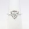 Picture of 14k White Gold & Trillion Cut Diamond Halo Engagement Ring