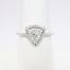 Picture of 14k White Gold & Trillion Cut Diamond Halo Engagement Ring