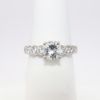 Picture of 18k White Gold & Round Brilliant Cut Diamond Engagement Ring with Milgrain Detail