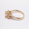 Picture of 14k Rose Gold & Old European Cut Diamond Ring with Squared Double Halo