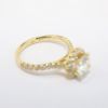 Picture of 14k Yellow Gold & Round Brilliant Cut Diamond Halo Engagement Ring