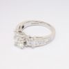 Picture of 14k White Gold & Radiant Cut Diamond Bridal Ring Set with Square Cut Accents