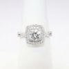 Picture of 14k White Gold & GIA Certified Round Brilliant Cut Diamond Halo Ring