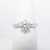 Picture of 14k White Gold & Round Brilliant Cut Diamond Solitaire Engagement Ring