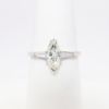 Picture of 14k White Gold & Marquise Cut Diamond Solitaire Ring with Baguette Cut Accents