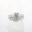 Picture of 14k White Gold & Round Brilliant Cut Diamond Solitaire Bridal Ring Set