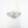 Picture of 14k White Gold & Round Brilliant Cut Diamond Halo Ring