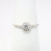 Picture of 14k White Gold & Round Brilliant Cut Diamond Halo Engagement Ring