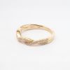 Picture of 14k Rose Gold & Round Brilliant Cut Diamond Bridal Ring Set with Woven Bands