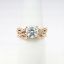 Picture of 14k Rose Gold & Round Brilliant Cut Diamond Bridal Ring Set with Woven Bands
