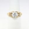 Picture of 14k Yellow Gold & Round Brilliant Cut Diamond Solitaire Ring with Enhancer