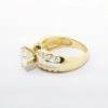 Picture of 14k Yellow Gold & GIA Certified Round Brilliant Cut Diamond Ring with Baguette & Round Cut Accents