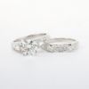 Picture of 14k White Gold & GIA Certified Round Brilliant Diamond Solitaire Bridal Ring Set