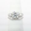 Picture of 14k White Gold & GIA Certified Round Brilliant Diamond Solitaire Bridal Ring Set