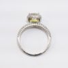 Picture of 18k White Gold & GIA Certified Square Brilliant Cut Diamond Halo Bridal Ring Set