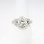 Picture of 14k White Gold & Round Brilliant Diamond Engagement Ring with Diamond Accented Woven Band