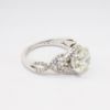 Picture of 14k White Gold & Round Brilliant Diamond Engagement Ring with Diamond Accented Woven Band