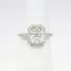 Picture of 14k White Gold & GIA Certified Cushion Cut Diamond Halo Engagement Ring