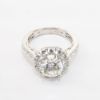 Picture of 14k White Gold & 2.01ct GIA Certified Round Brilliant Cut Diamond Halo Ring