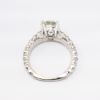 Picture of 18k White Gold & GIA Certified Round Brilliant Cut Diamond Solitaire Ring with Diamond Accented Band