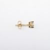 Picture of 14k Yellow Gold & Square Brilliant Cut Diamond Solitaire Stud Earring