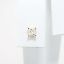 Picture of 14k Yellow Gold & Square Brilliant Cut Diamond Solitaire Stud Earring
