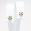 Picture of 14k Yellow Gold & Round Brilliant Cut Diamond Solitaire Earrings