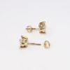 Picture of 14k Yellow Gold & Square Cut, Illusion Set Diamond Stud Earrings