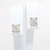 Picture of 14k Yellow Gold & Square Cut, Illusion Set Diamond Stud Earrings