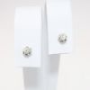 Picture of 14k White Gold & Round Brilliant Cut Diamond Solitaire Earrings