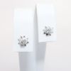 Picture of 10k White Gold Flower Stud Earrings with Round Brilliant Cut Diamond Centers