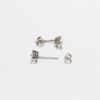 Picture of 14k White Gold & Illusion Set, Square Cut Diamond Stud Earrings