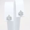 Picture of 14k White Gold & Illusion Set, Square Cut Diamond Stud Earrings