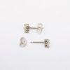 Picture of 14k White Gold & Diamond Trio Stud Earrings