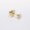 Picture of 14k Yellow Gold & Round Brilliant Cut Diamond Solitaire Stud Earrings