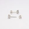 Picture of 14k White Gold & Round Brilliant Cut Diamond Stud Earrings