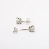 Picture of 14k White Gold & Round Brilliant Cut Diamond Solitaire Earrings