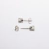 Picture of 14k White Gold & Round Brilliant Cut Diamond Solitaire Stud Earrings