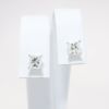 Picture of 14k White Gold & GIA Certified Square Cut Diamond Solitaire Earrings