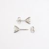 Picture of 14k White Gold & GIA Certified Square Cut Diamond Solitaire Earrings