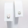 Picture of 14k Yellow Gold & Round Brilliant Cut Diamond Solitaire Earrings