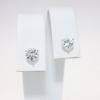 Picture of 14k White Gold & Round Brilliant Cut Diamond Solitaire Earrings