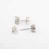 Picture of 14k White Gold & Diamond Cluster Stud Earrings