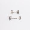 Picture of 10k White Gold & Round Cut Diamond Cluster Earrings