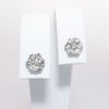 Picture of 10k White Gold & Round Cut Diamond Cluster Earrings