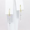 Picture of 18k Yellow Gold & Floating Round Brilliant Cut Diamonds Drop Earrings